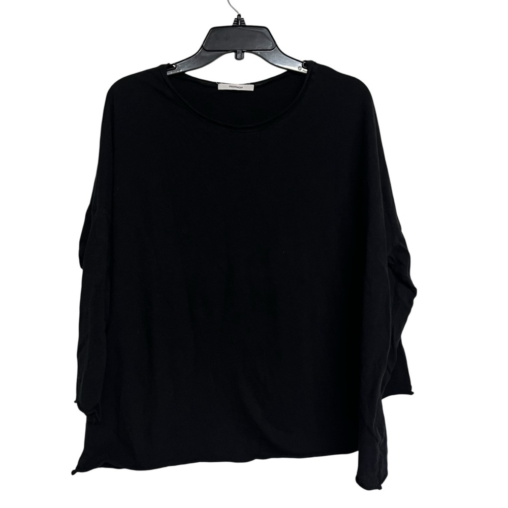 Pharaoh Black Long Sleeve Top Supima Cotton Shirt‎